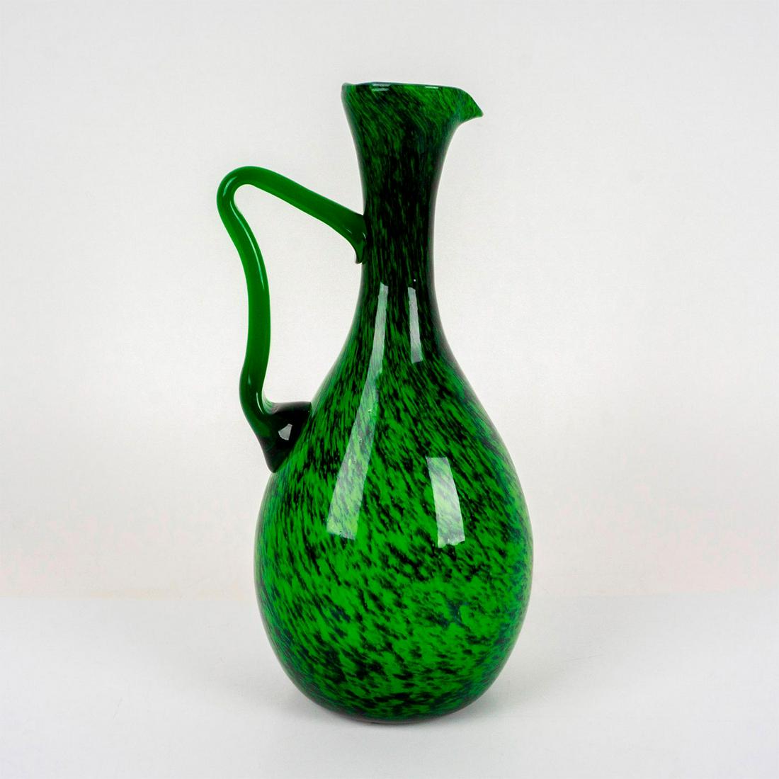 Italian Emerald Green Art Glass Pitcher (1 of 3)