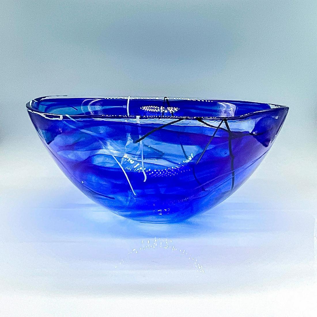 Kosta Boda Contrast Large Blue Bowl (1 of 4)