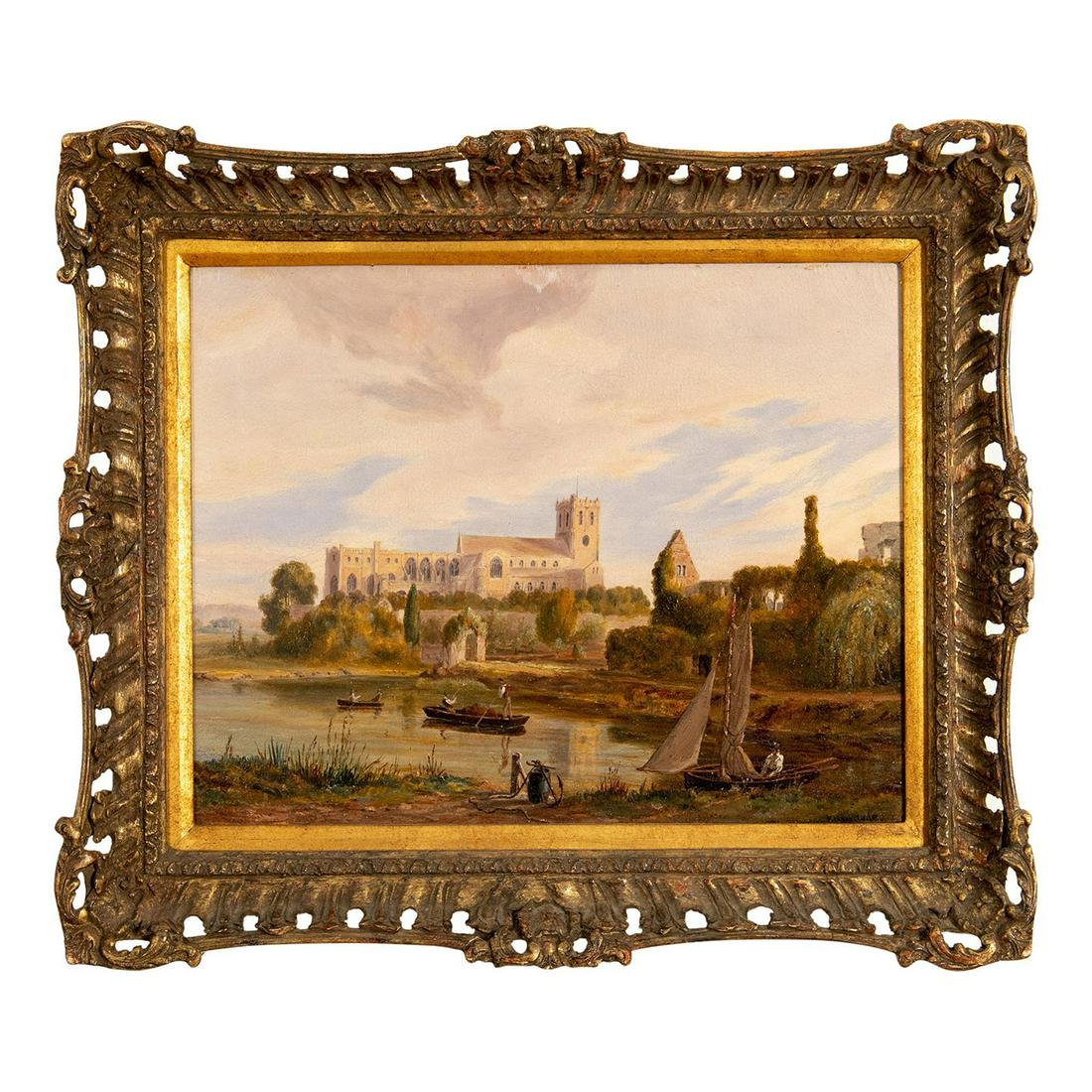 George Vicat Cole (English, 1833-1893) Signed Oil on Board (1 of 6)