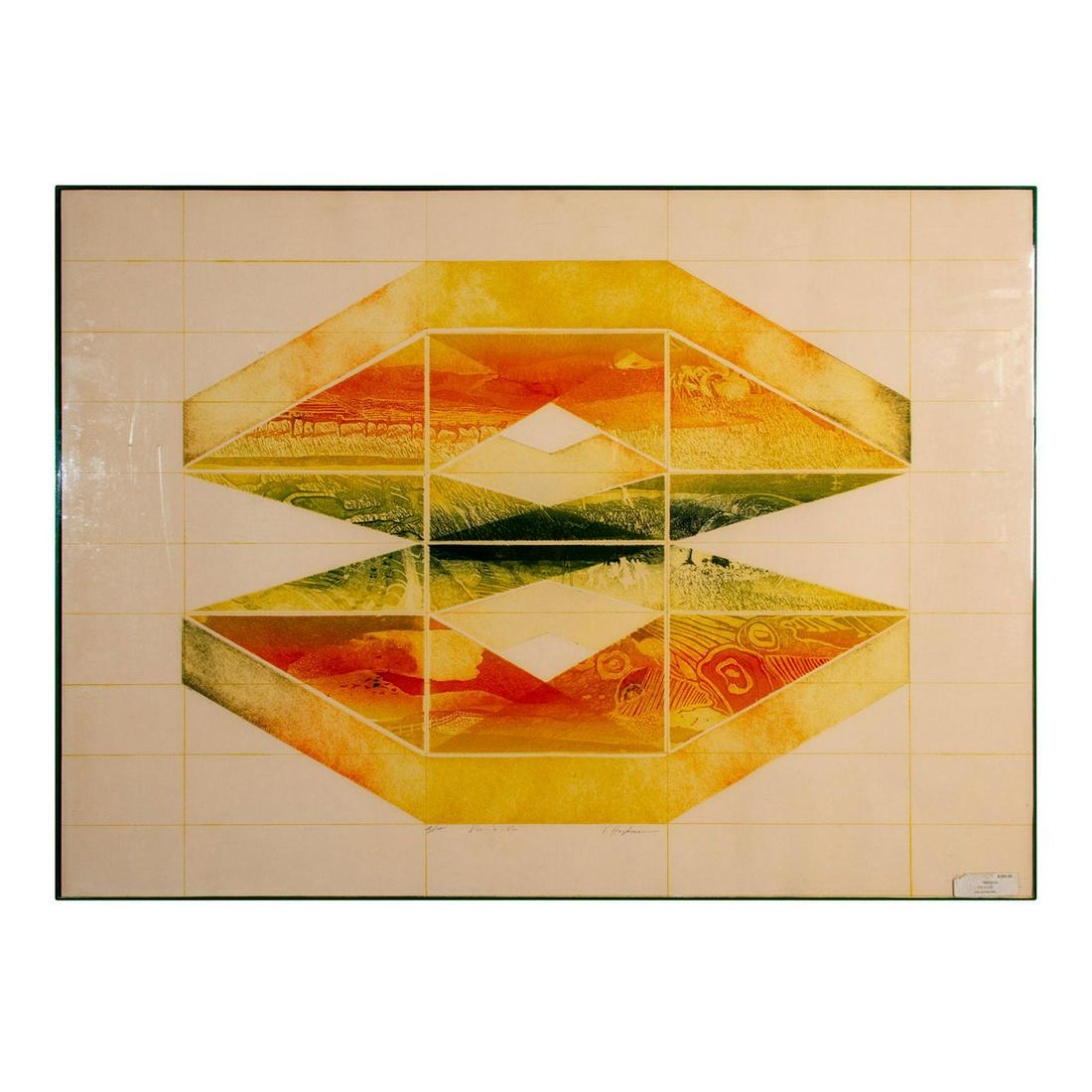 V. Herfman Abstract Geometric Lithograph (1 of 7)