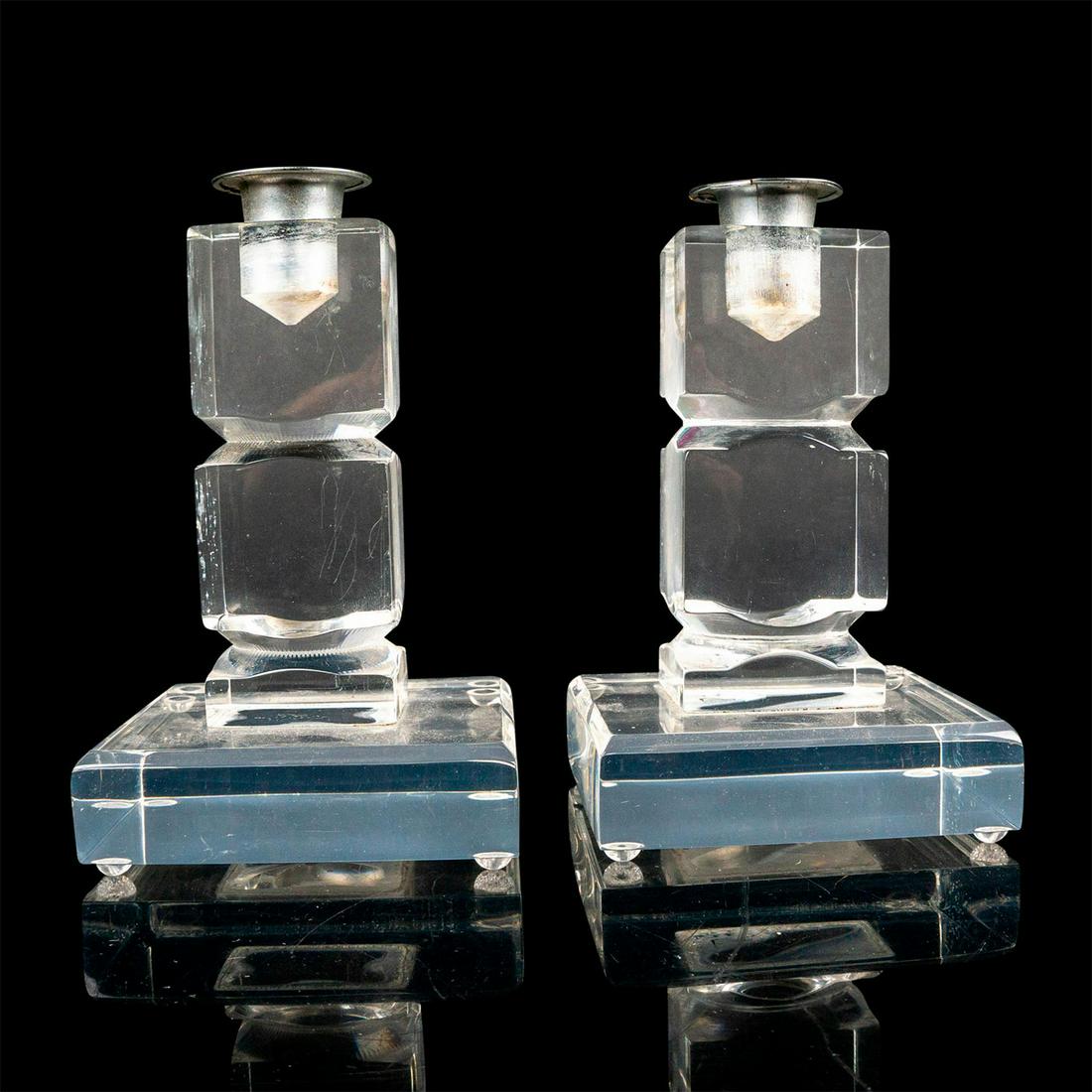 Pair of Van Teal (American, b.1976) Candle Holders (1 of 6)