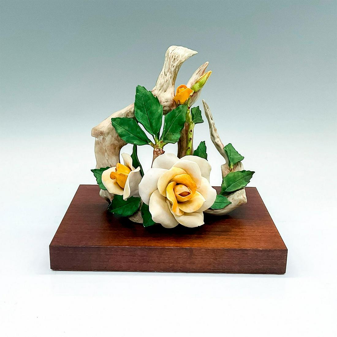 2pc Cybis Porcelain Rose Sculpture with Base (1 of 4)