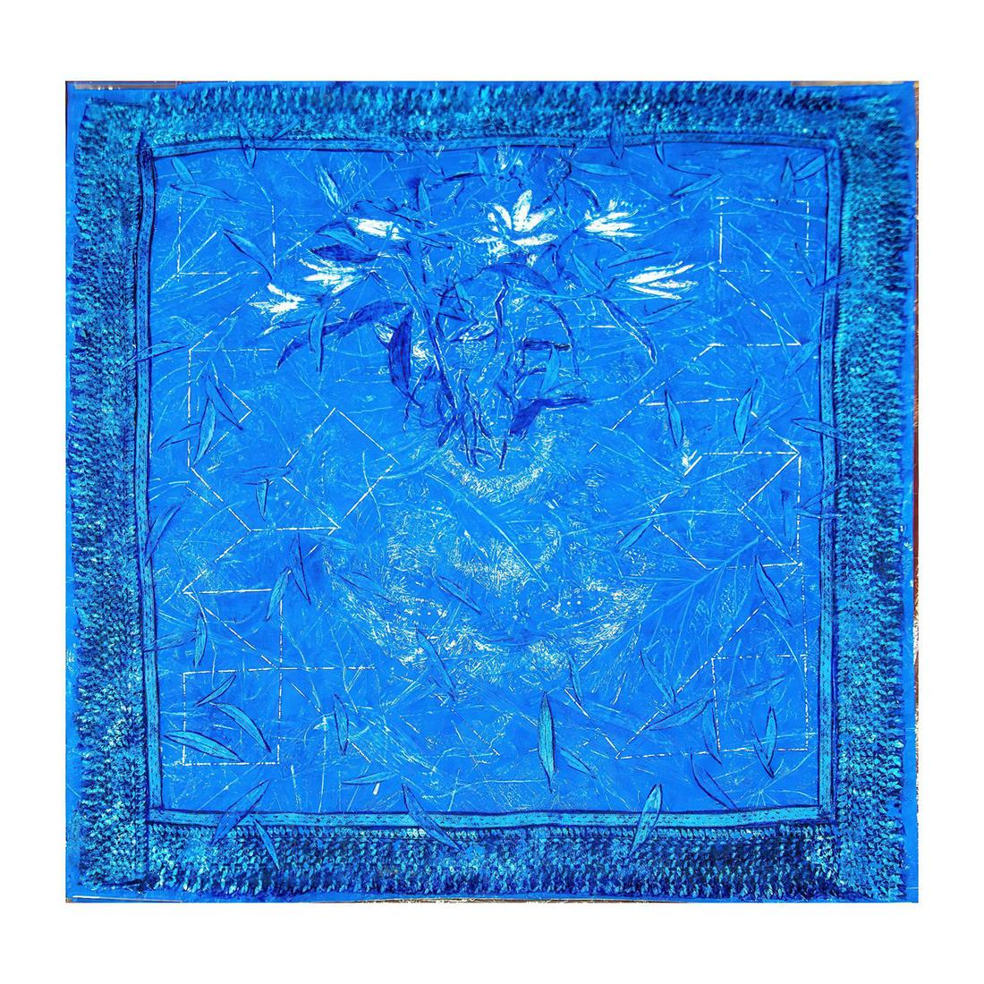 Large Blue Painting, Acrylic on paper (1 of 6)