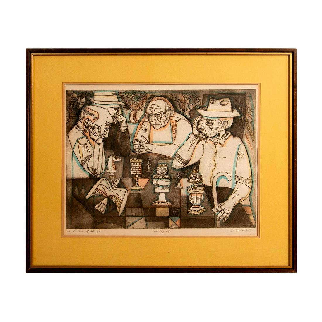 Irving Amen (American, 1918-2011) Etching with Aquatint, Signed (1 of 7)