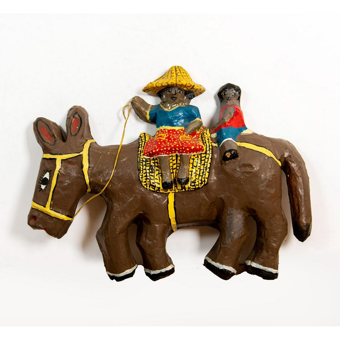 Mother Simonis, Haitian Folk Art Papier Mache Sculpture, Donkey (1 of 5)