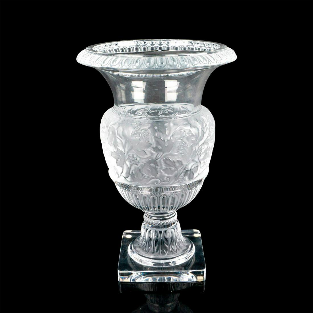 Lalique Crystal Footed Vase, Versailles (1 of 4)