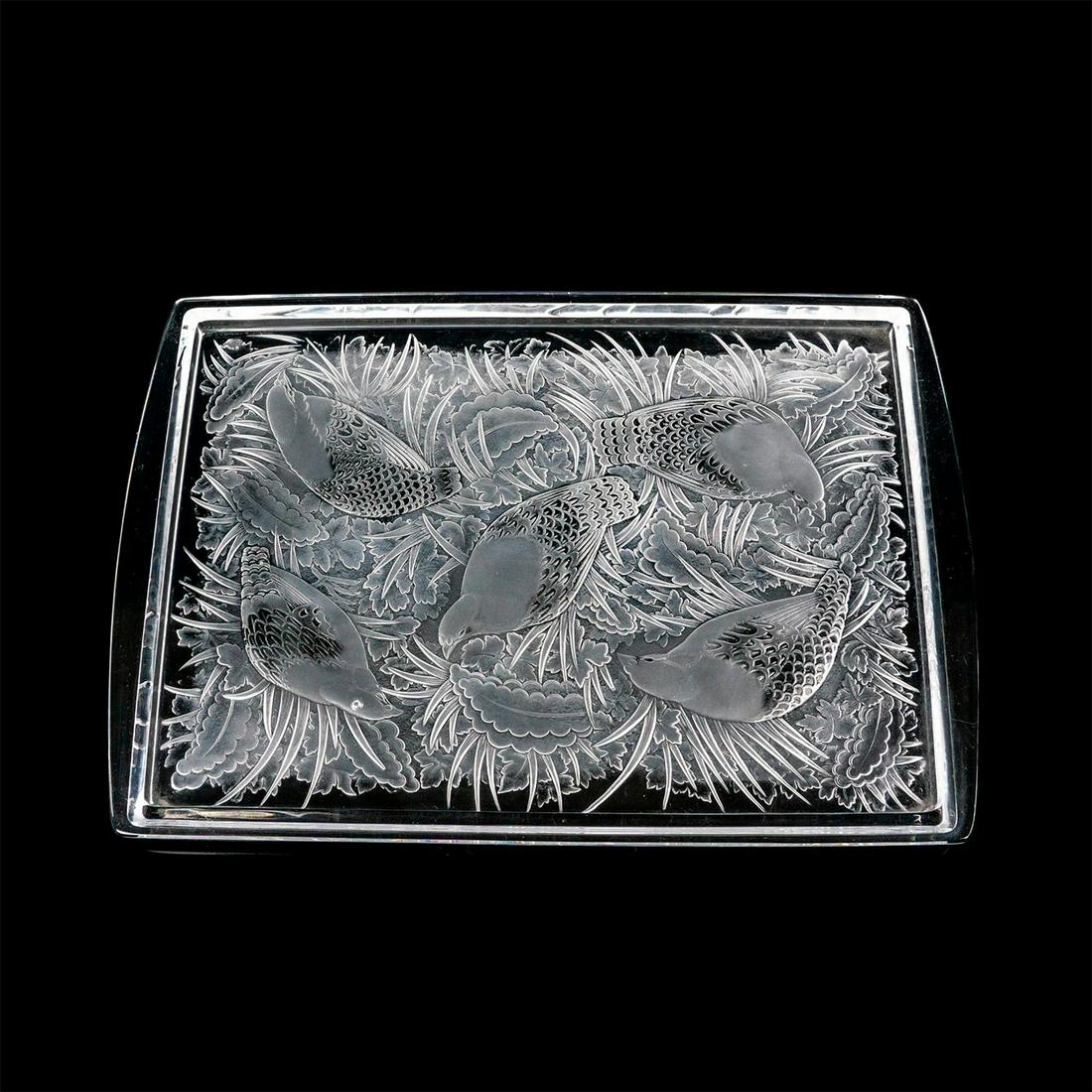 Vintage Lalique Crystal Perdrix Vanity Tray (1 of 3)