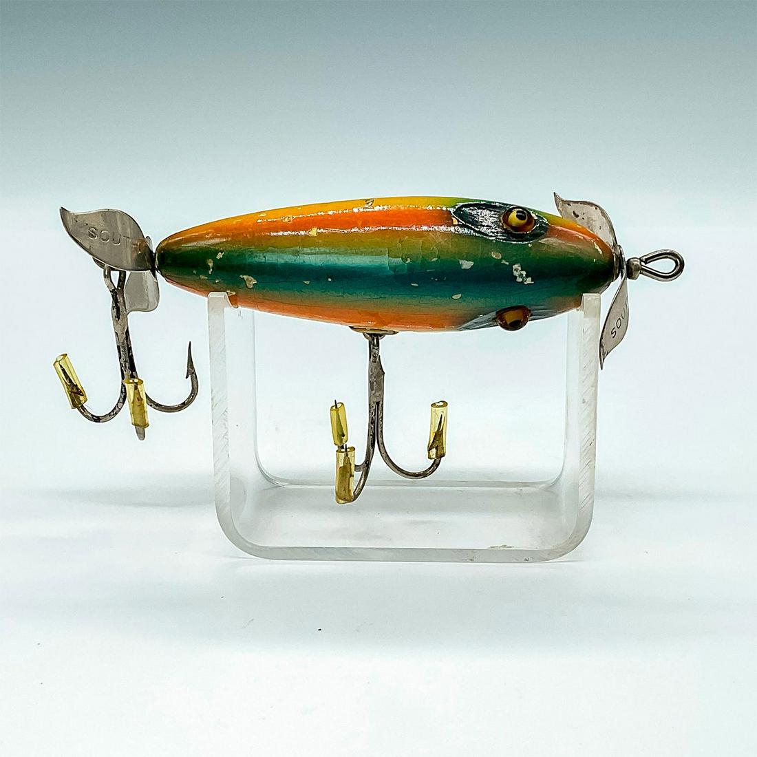 Vintage South Bend Crippled Minnow Blue Back Rainbow (1 of 4)