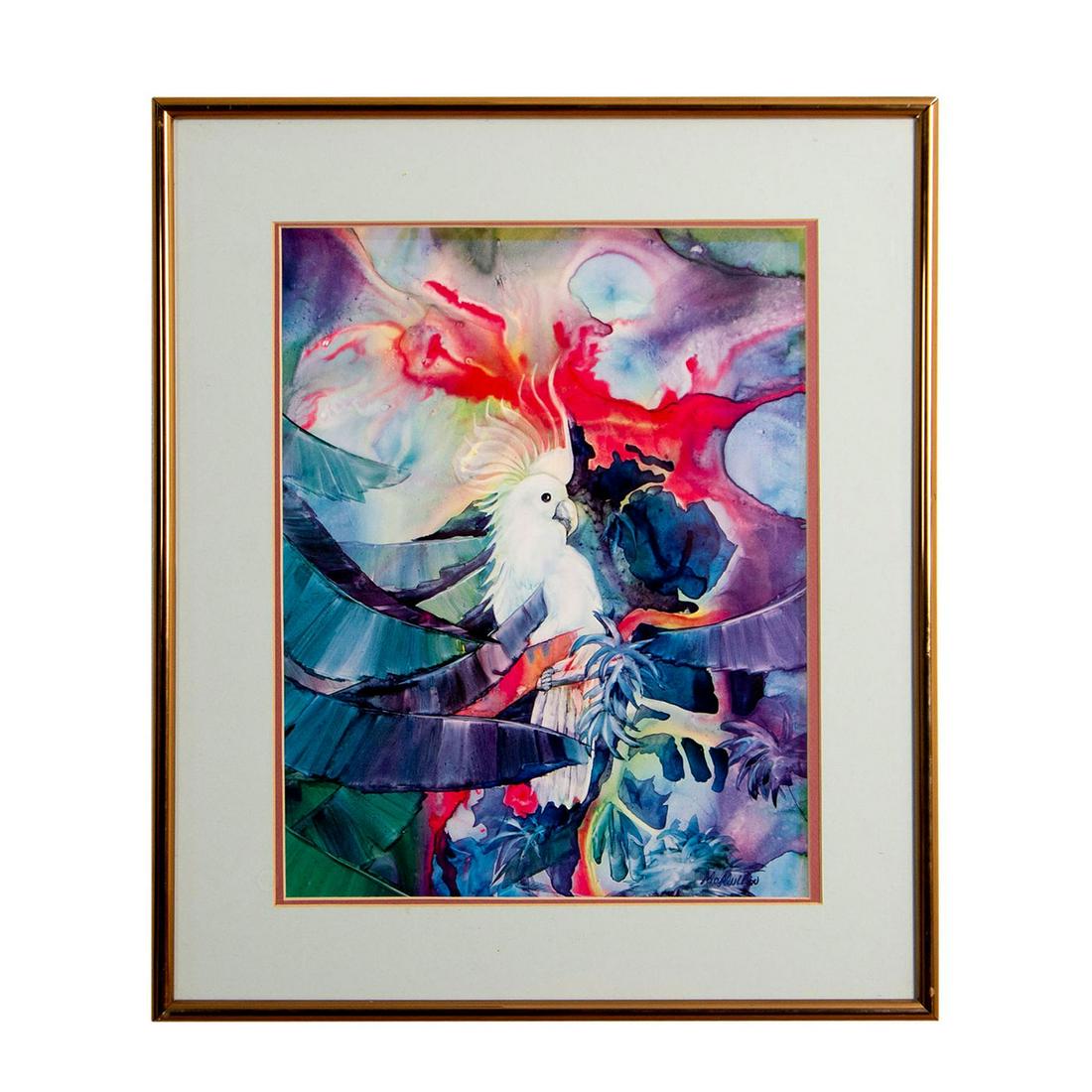 McMullen, Lithograph on Paper, Key West Cockatoo, Signed (1 of 6)
