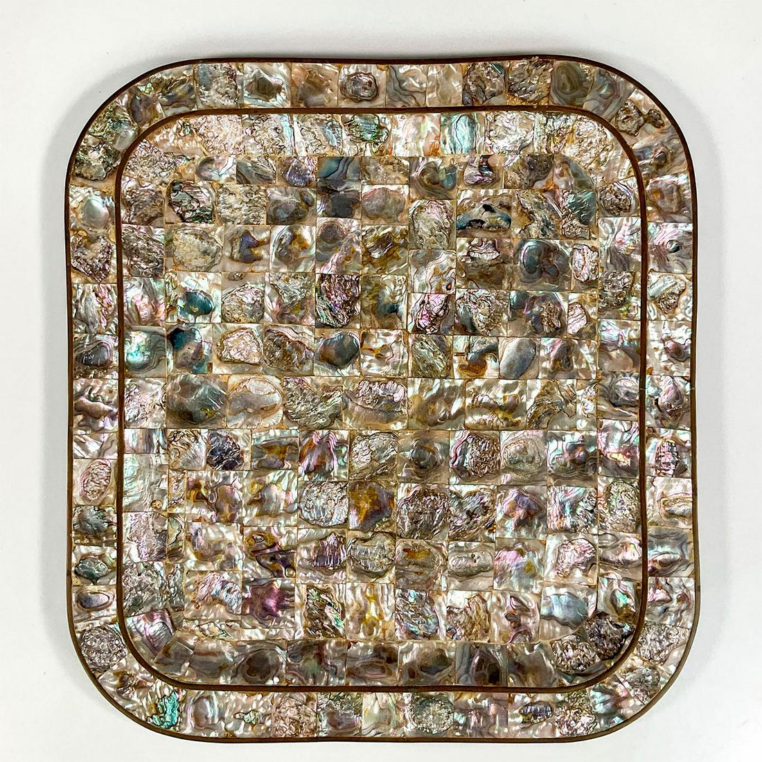 Vintage Mexican Abalone Shell Tray (1 of 2)