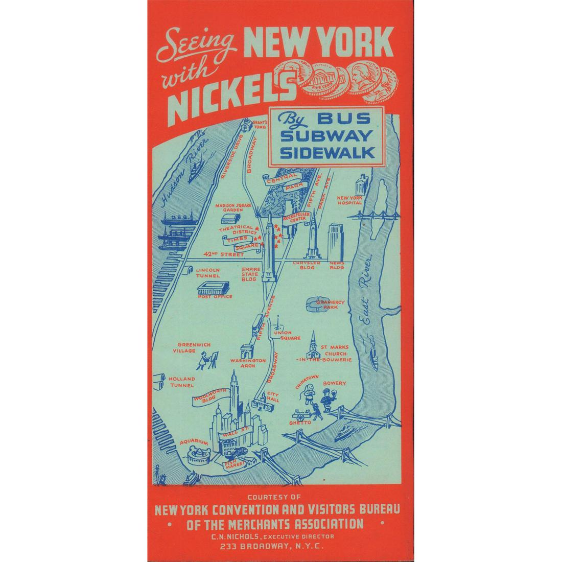 Vintage Brochure, New York by Bus, Subway and Sidewalk (1 of 3)