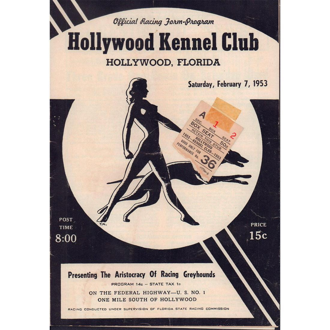 Vintage Official Racing Form Program, Hollywood Kennel Club (1 of 3)