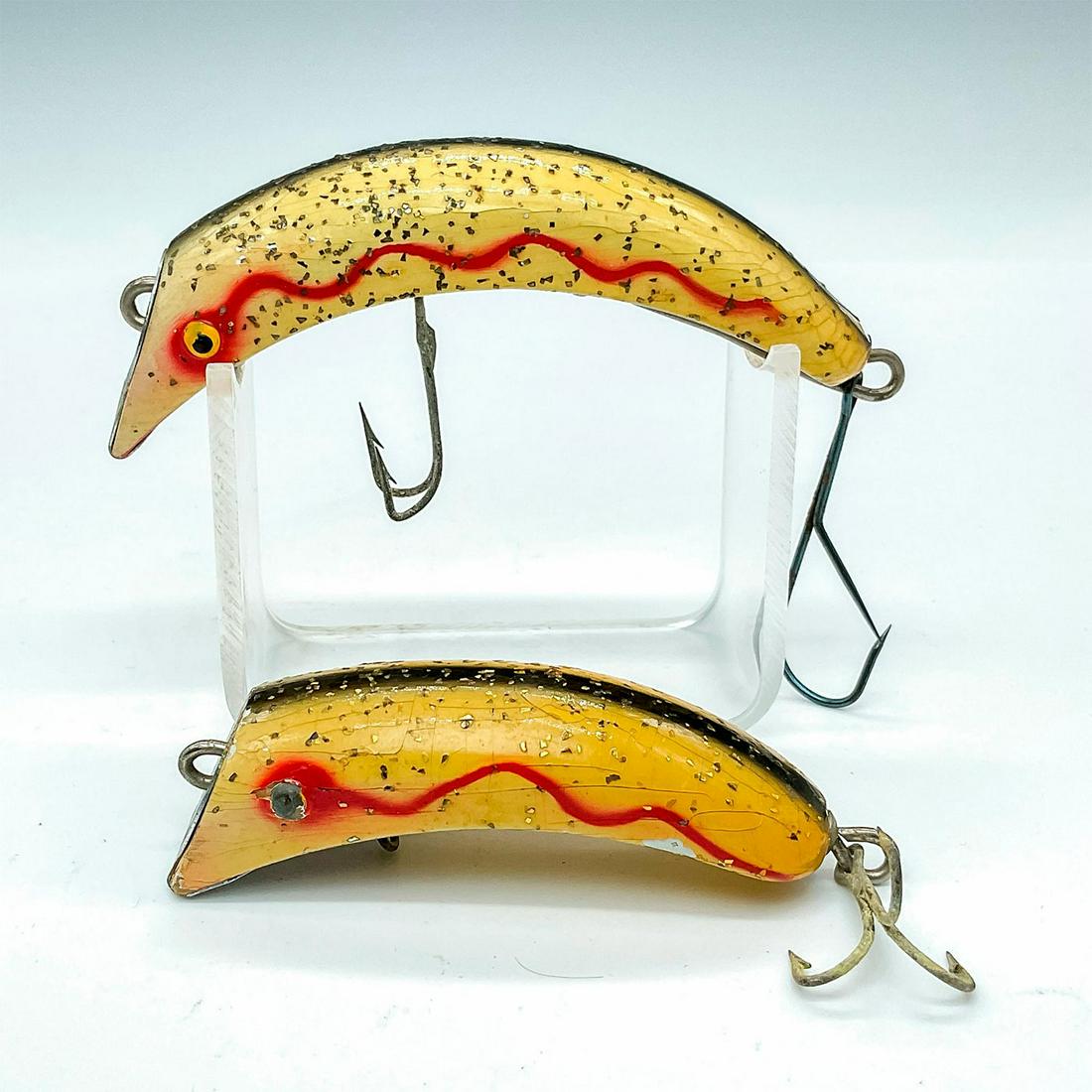 Pair of South Bend Teas Oreno Lures Red Wave Flat (1 of 4)