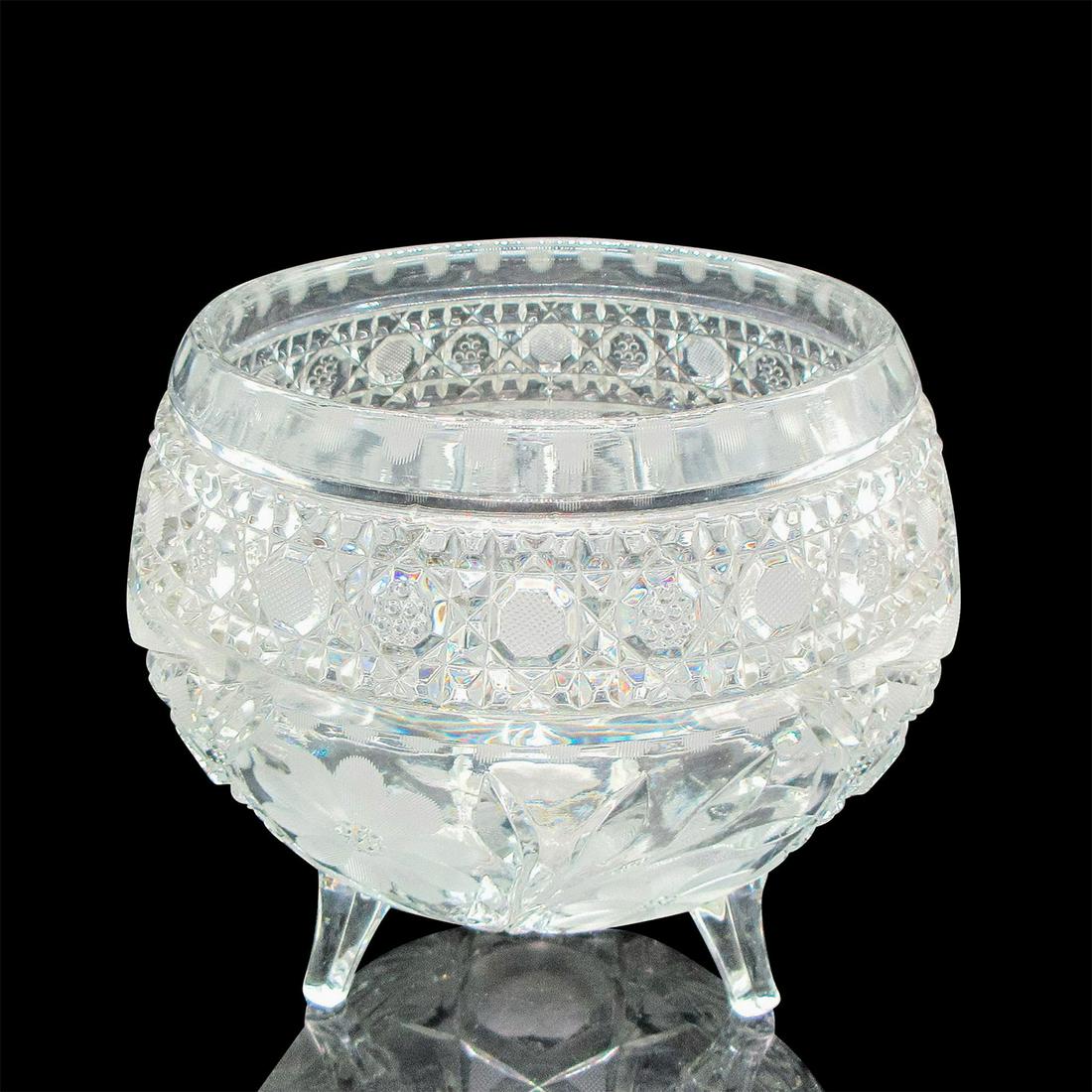 Vintage Cut Crystal Footed Bowl (1 of 2)