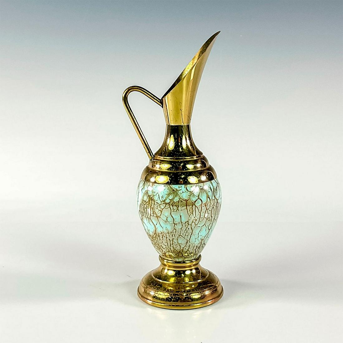 Distinctive Delft Brass Spout Mid-Century Modern Ewer Vase (1 of 2)