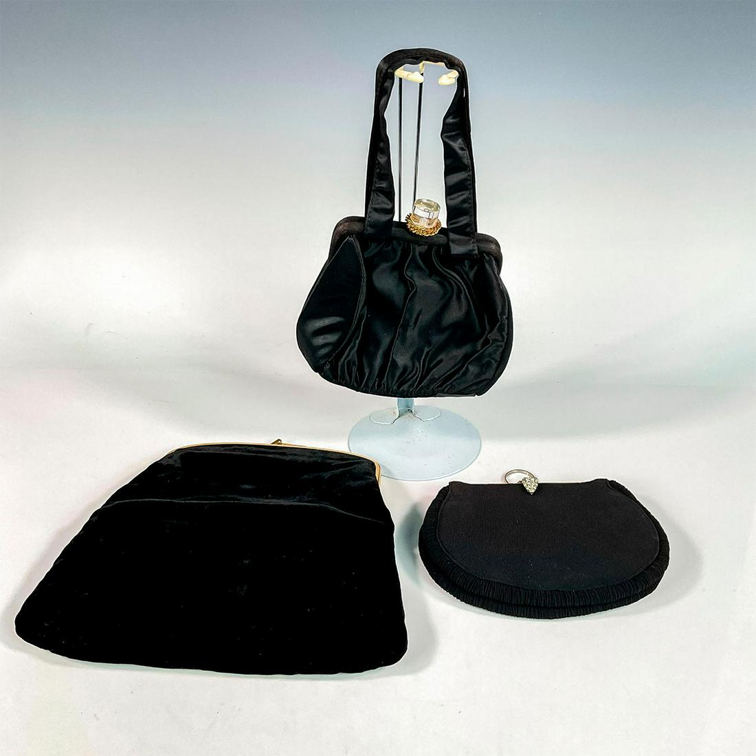 3pc Vintage Black Fabric Purses, Coblentz and More (1 of 2)