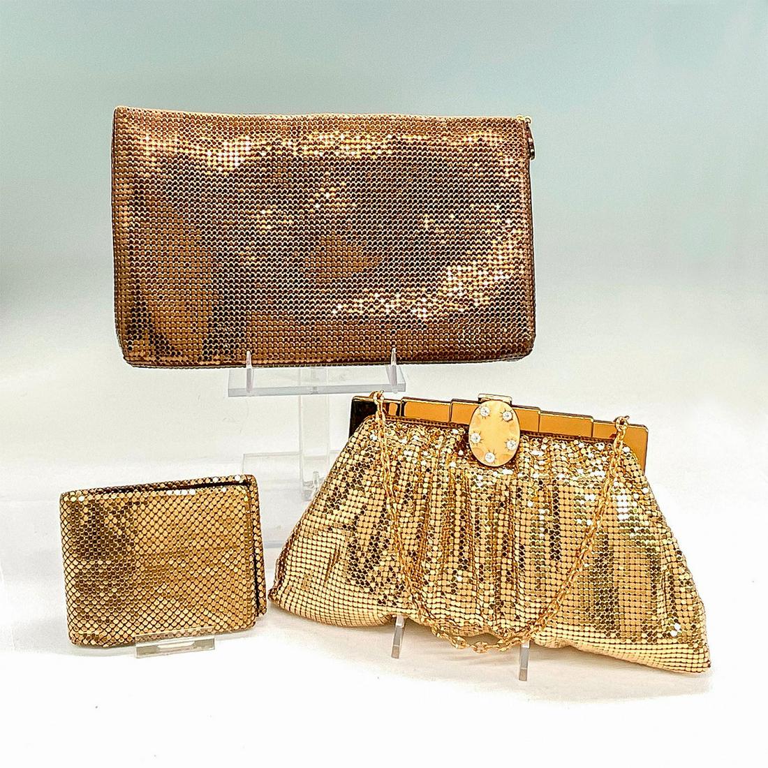 3pc Whiting and Davis Metal Mesh Handbags and Wallet (1 of 5)