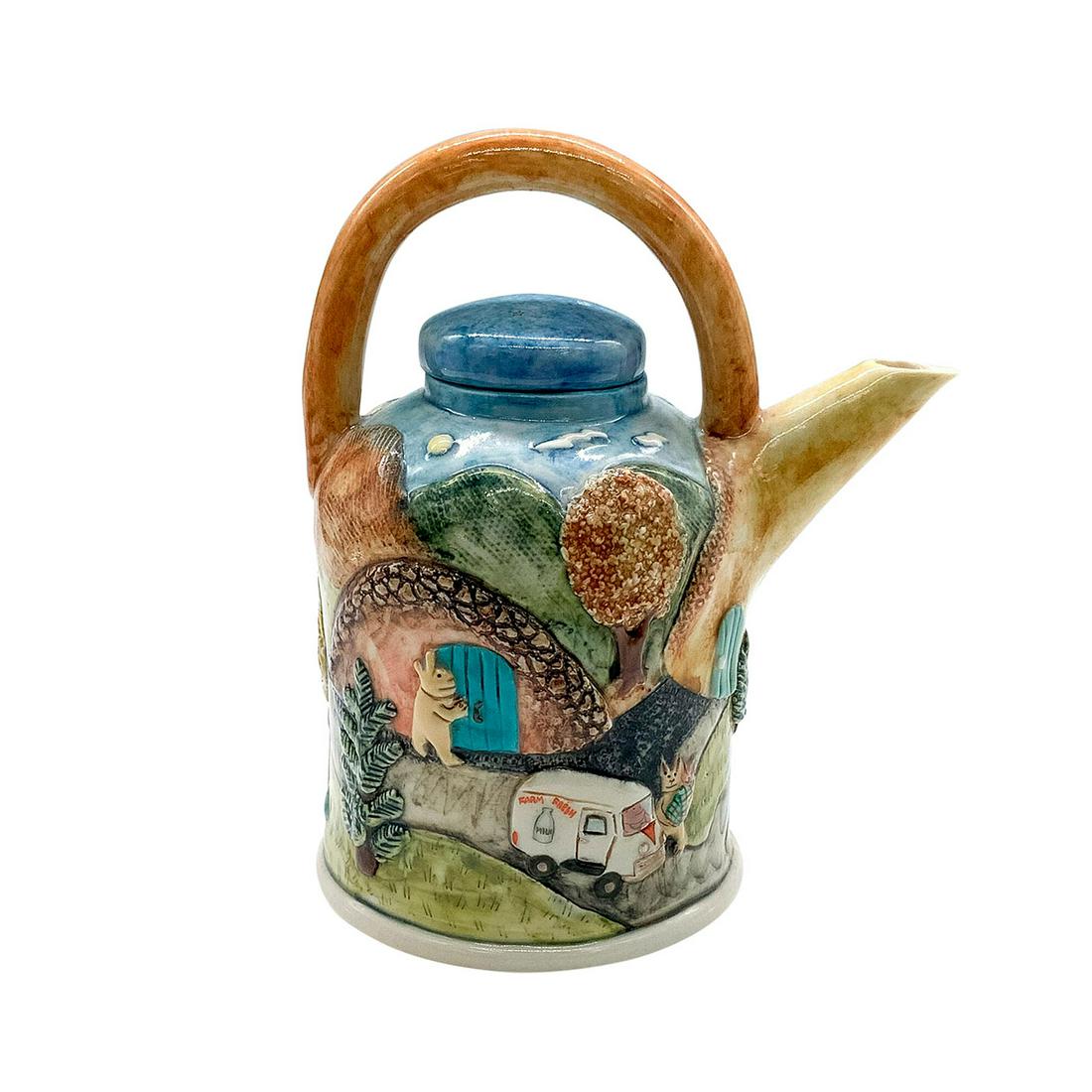 Laura Wilensky Adorable Bunny Rabbit Teapot, Signed (1 of 3)