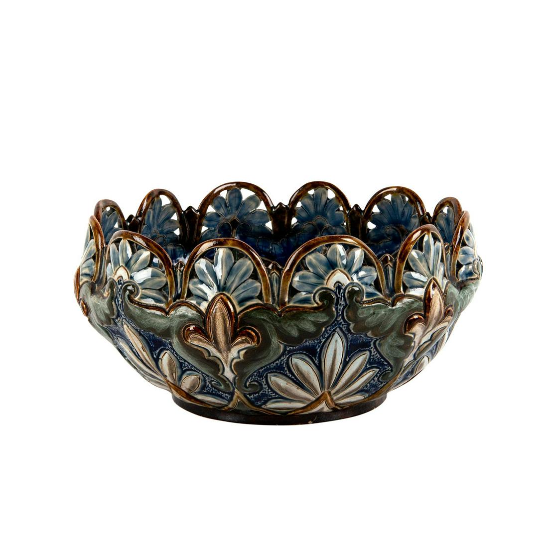 Rare Doulton Lambeth Frank Butler Stoneware Bowl (1 of 4)