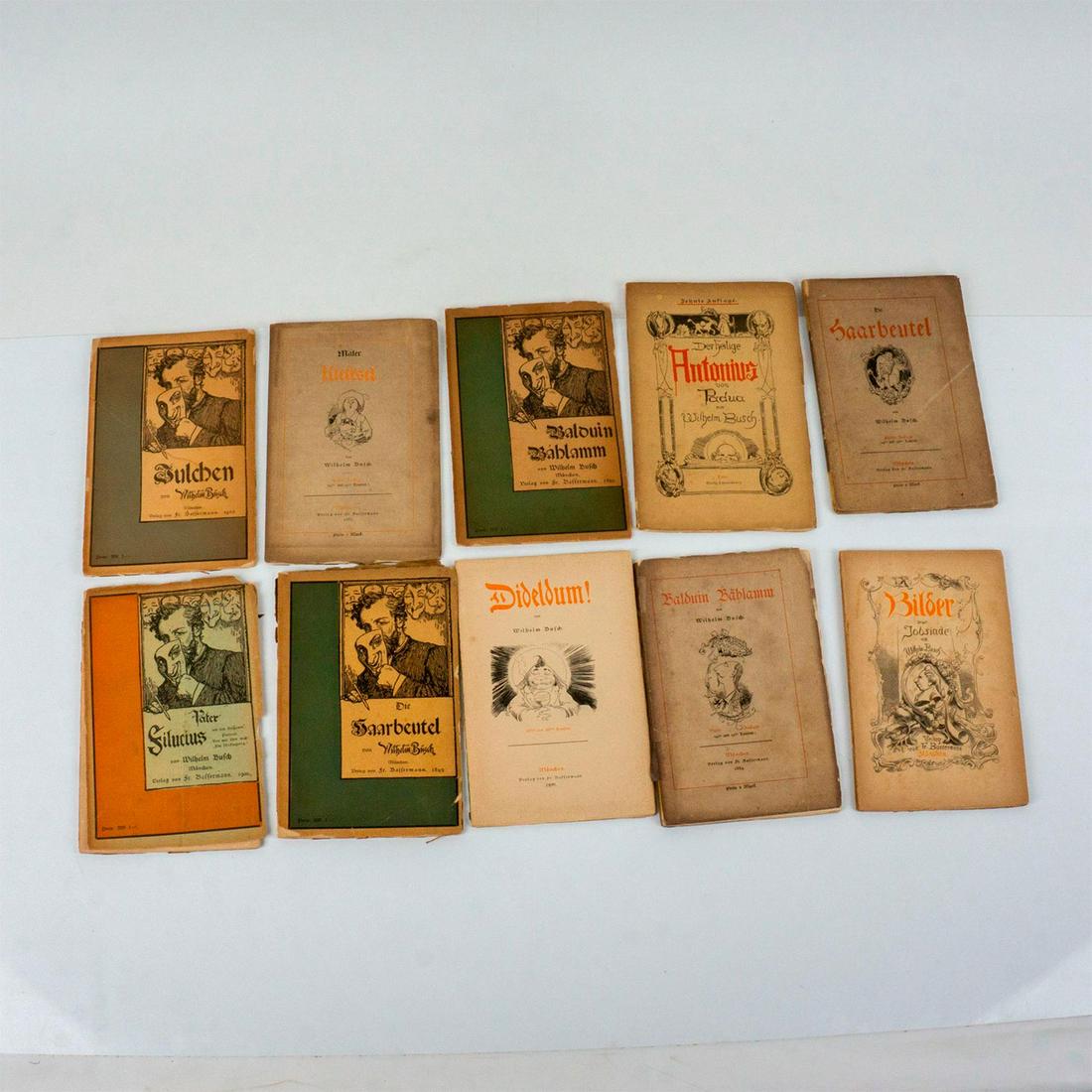 10pc Antique Wilhelm Busch Paperback Booklets (1 of 4)