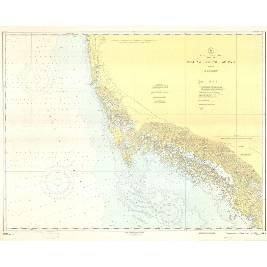 USC&GS Map, Chatham River to Clam Pass, U.S Gulf Coast (1 of 1)