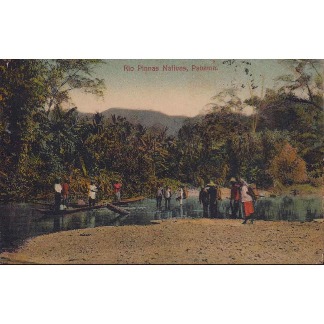 Postcard, Rio Pinnas Natives, Panama (1 of 2)