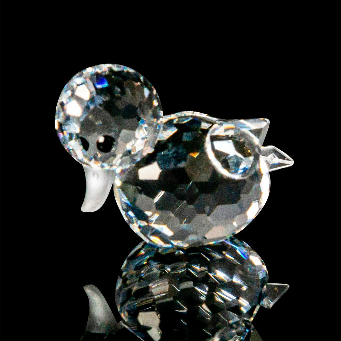 Swarovski Silver Crystal Miniature Figurine, Sitting Duck (1 of 6)