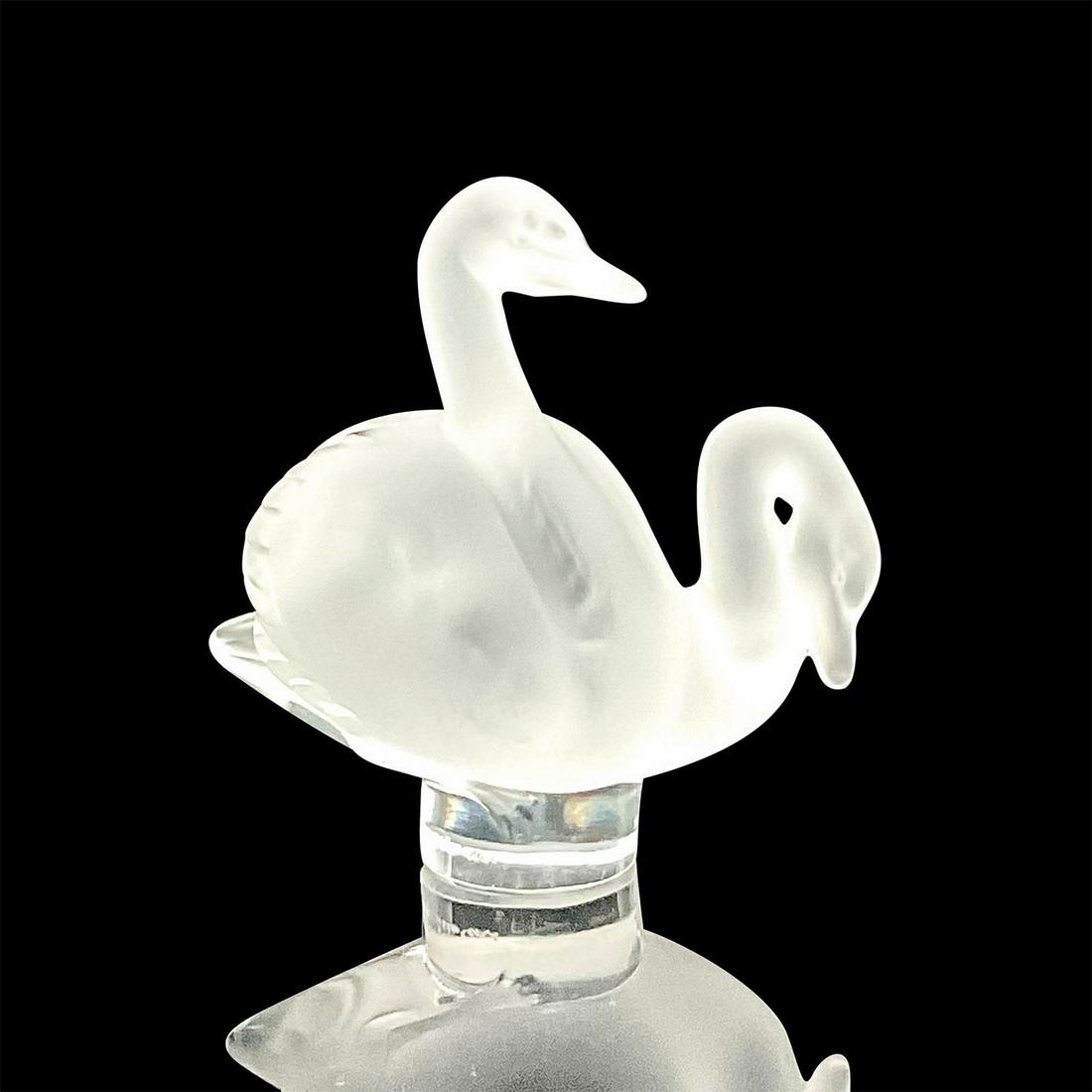 Lalique Crystal Double Swan Paperweight (1 of 3)