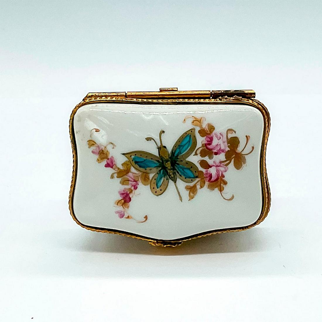 Limoges White Butterfly Charm Box (1 of 3)