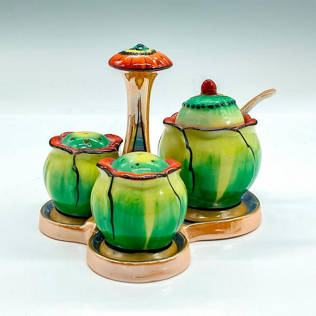 4pc Japanese Lustreware Condiment Set, Cabbage (1 of 3)