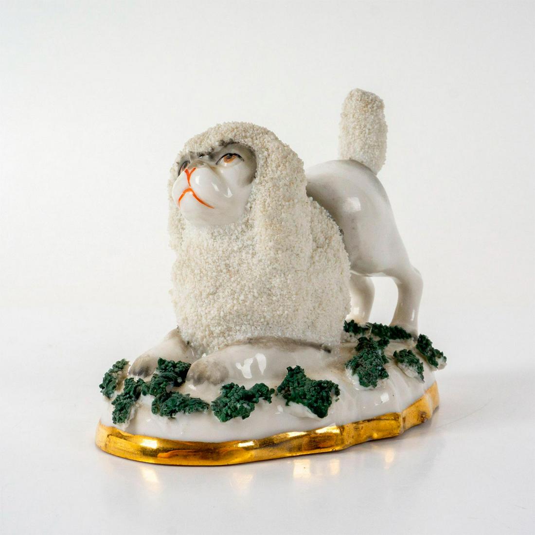Antique Sandizell Chelsea Porcelain Poodle Figure (1 of 3)
