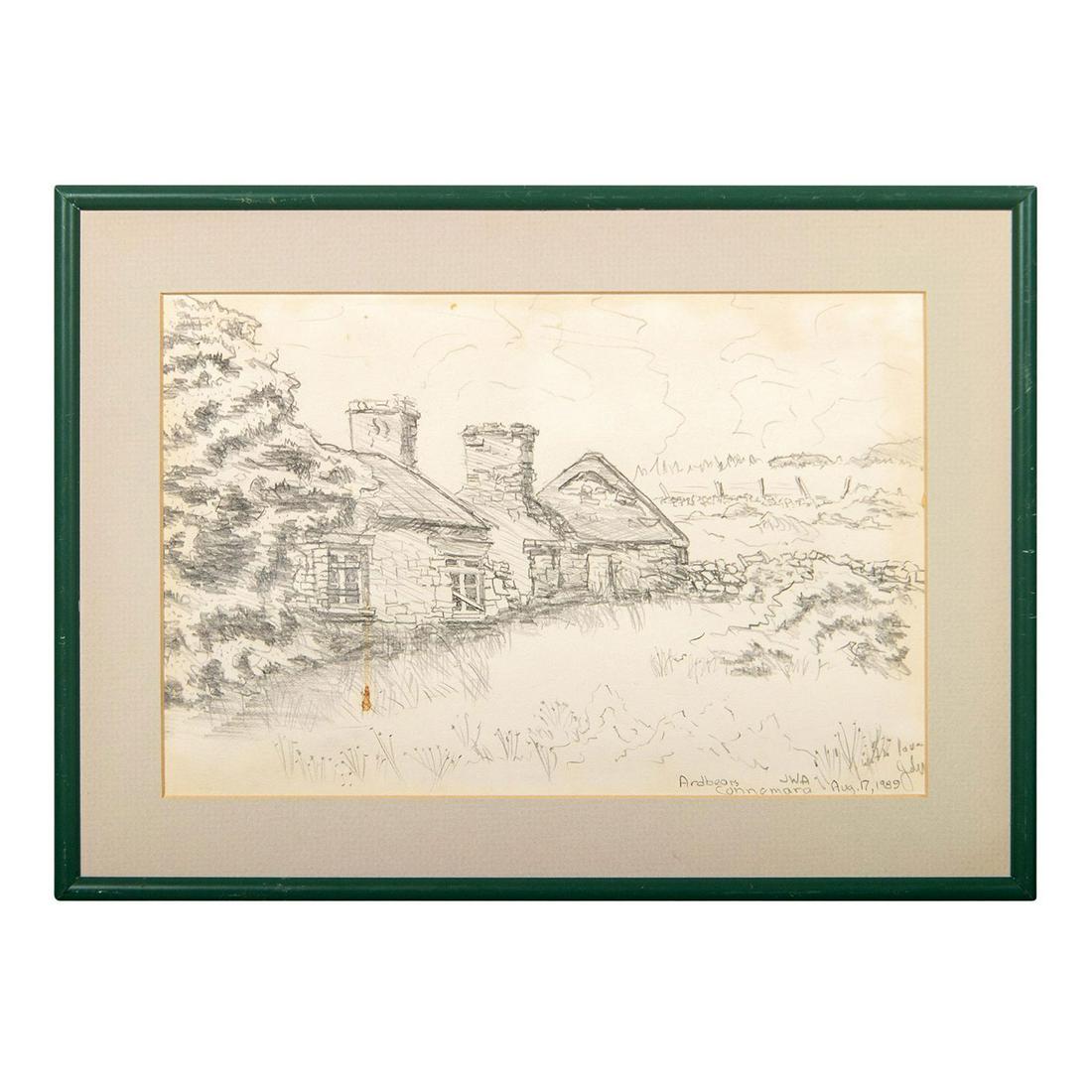 John Williams Anthony (American, 20th c.) Pencil Drawing (1 of 5)