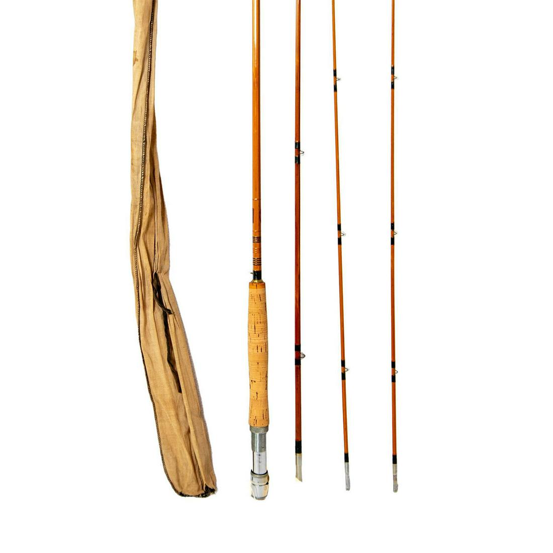 Vintage South Bend Bamboo Rod Model 424 9.5 Ft. 3pc 2 Tips (1 of 4)