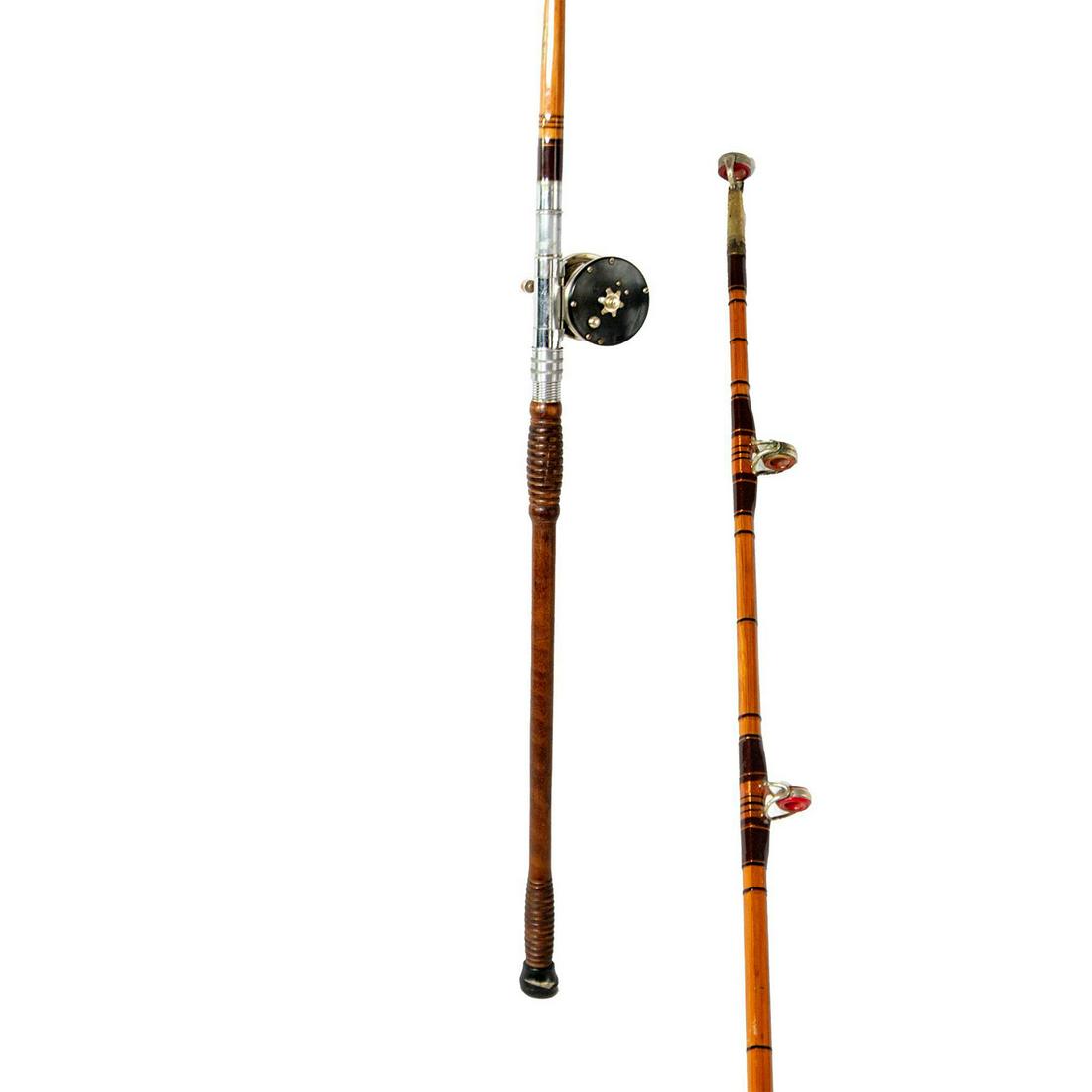 VTG Split Cane Surf Rod 9 Ft. w/Ocean City Free Spool Reel (1 of 7)