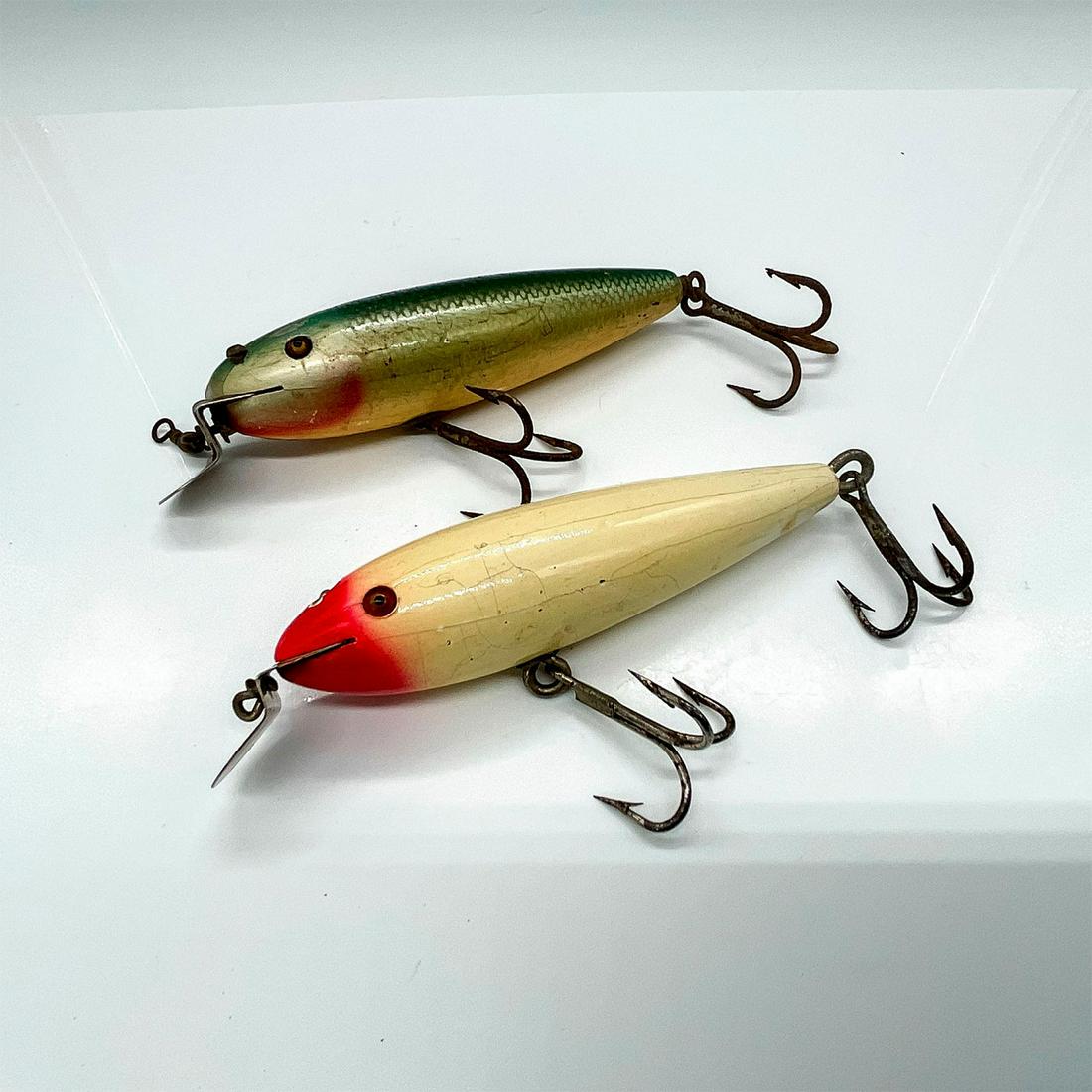 Pair of Vintage Creek Chub Husky Musky GE Mullet Lures (1 of 5)