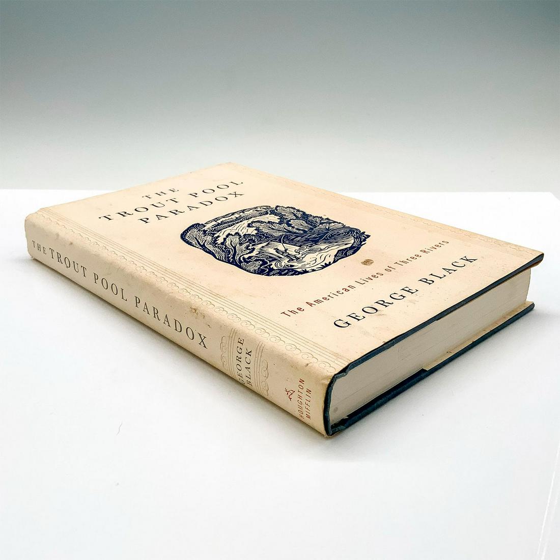 The Trout Pool Paradox Book: A 327-page hardcover book that discusses the situation between trout fishing from rivers to farm raised trout with personal anecdotes. Artist: George Black Issued: 2004 Dimensions: 6.25"L x 1.5"W x 9.