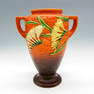 Roseville Pottery Double Handled Vase, Freesia