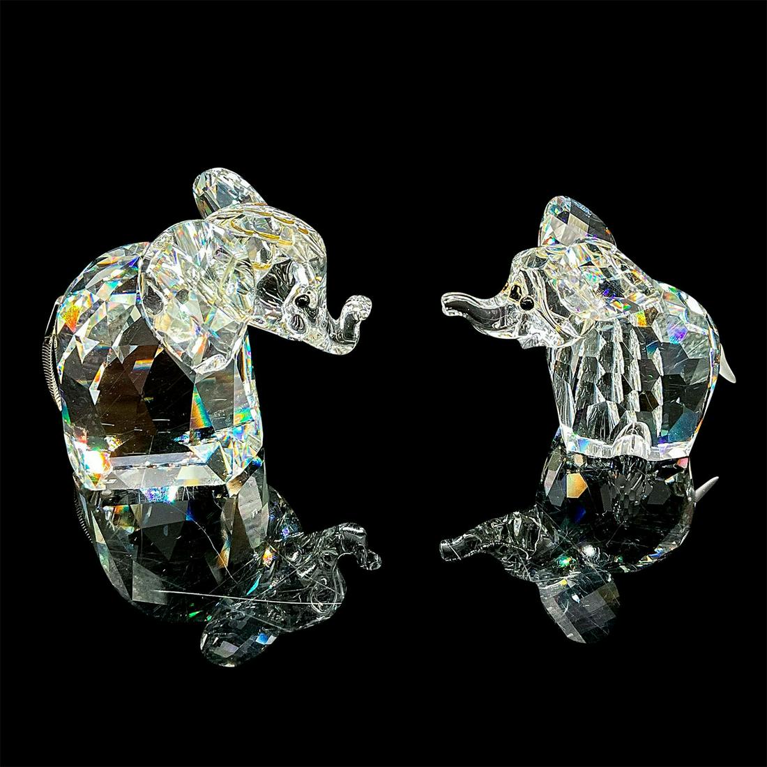 2pc Swarovski Crystal Figurines, Elephants (1 of 4)