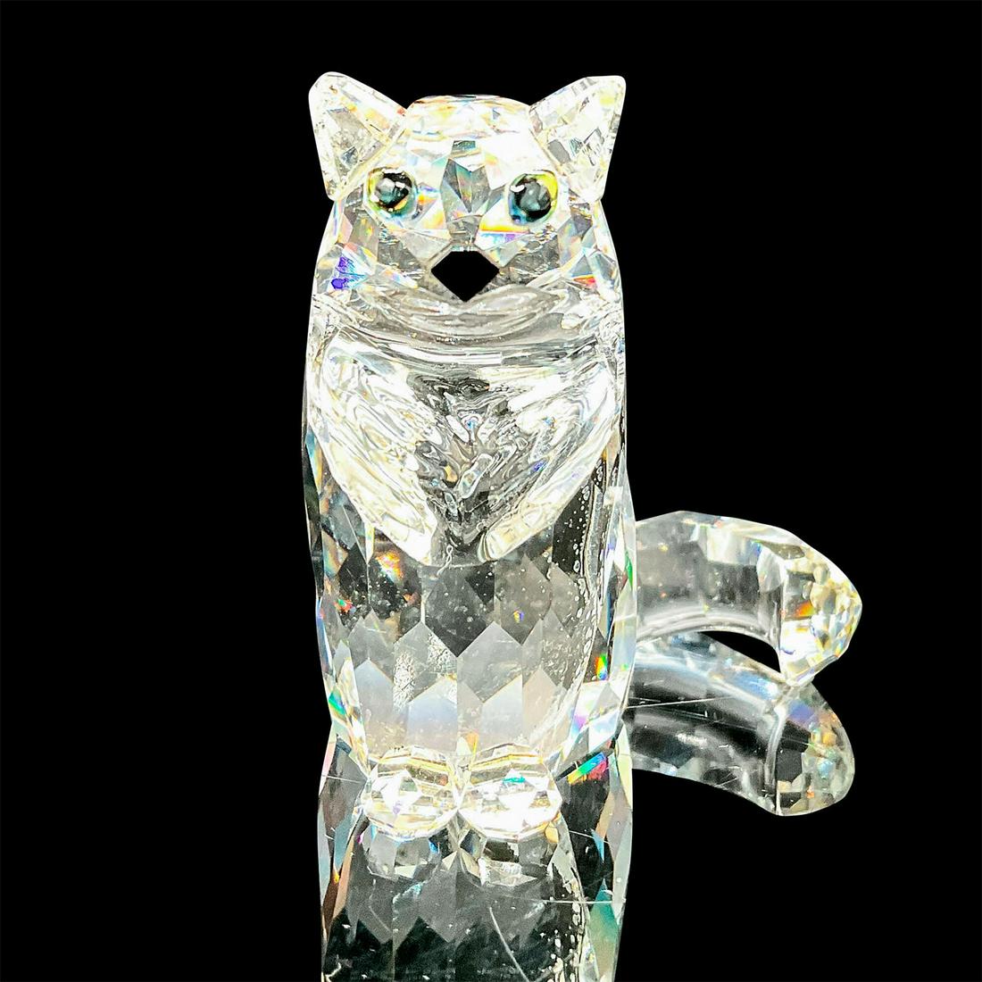 Swarovski Silver Crystal Figurine, Sitting Cat 160799 (1 of 4)