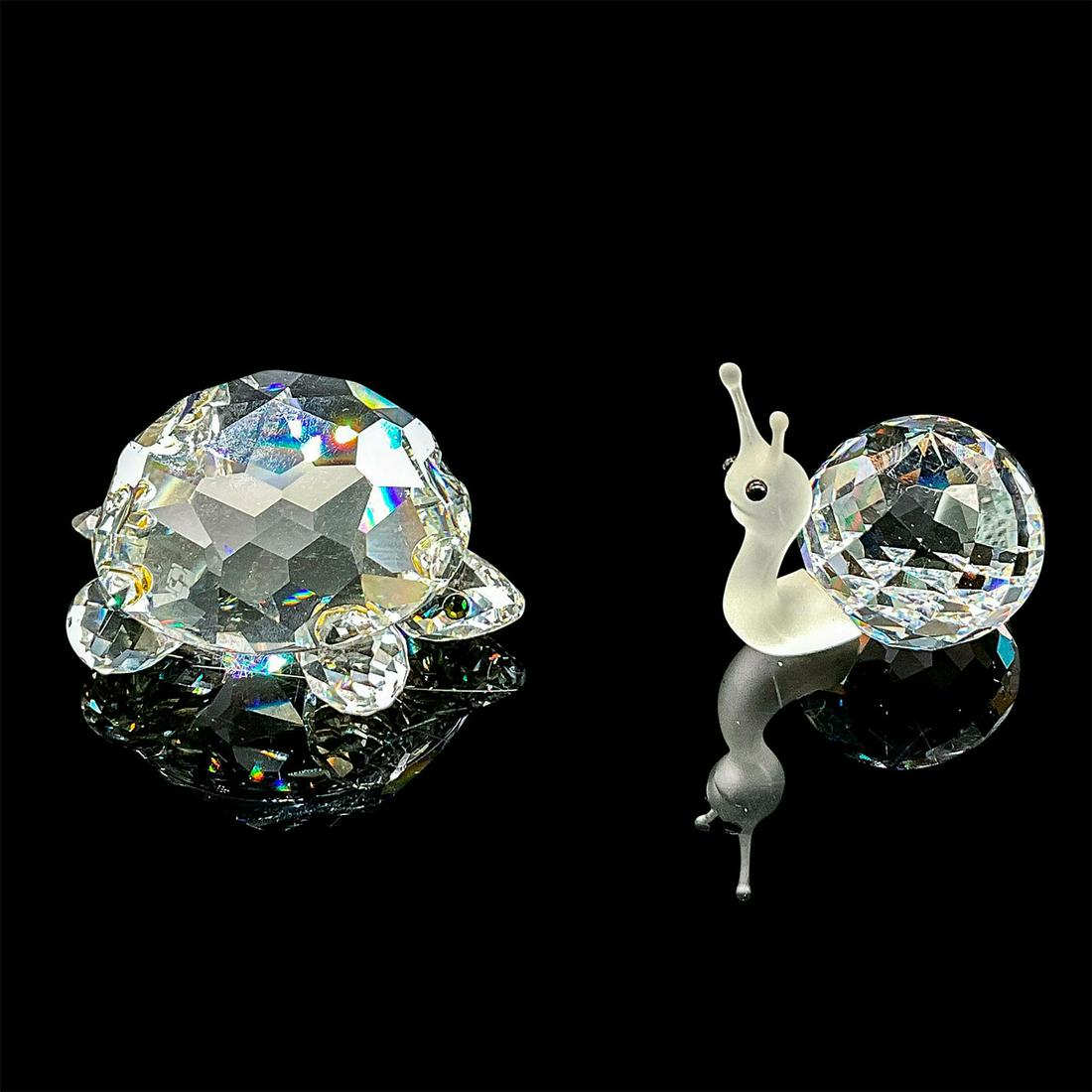 2pc Swarovski Crystal Figurines, Turtle and Snail (1 of 4)