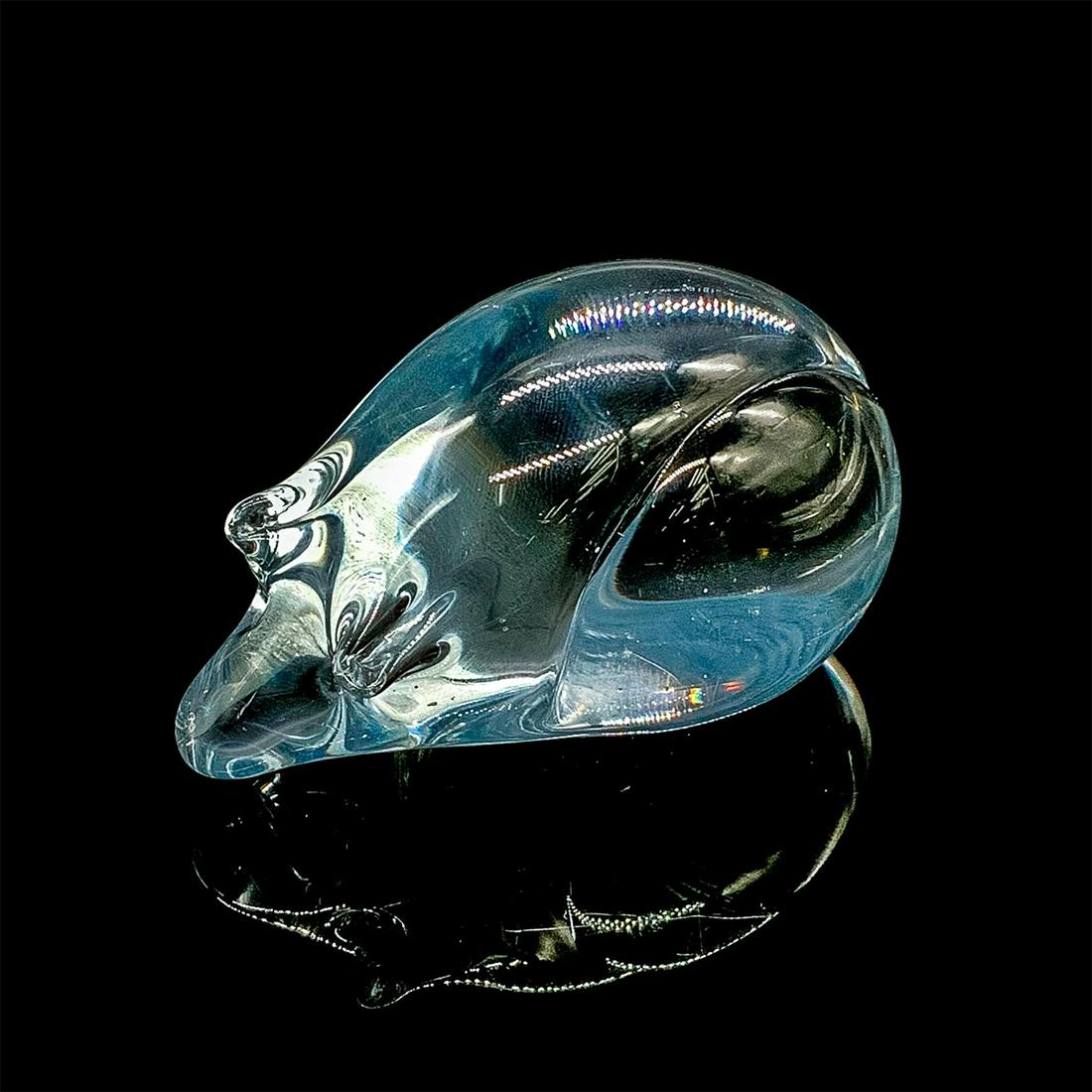 Clear Art Glass Mouse Paperweight (1 of 3)