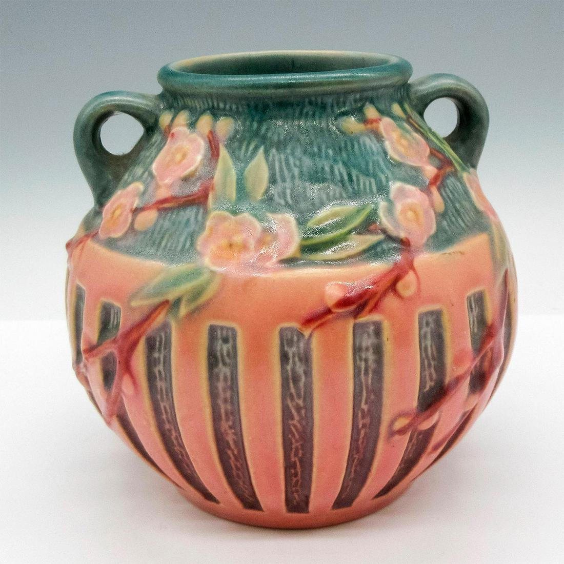 Roseville Pottery Two Handled Vase, Cherry Blossom (1 of 3)