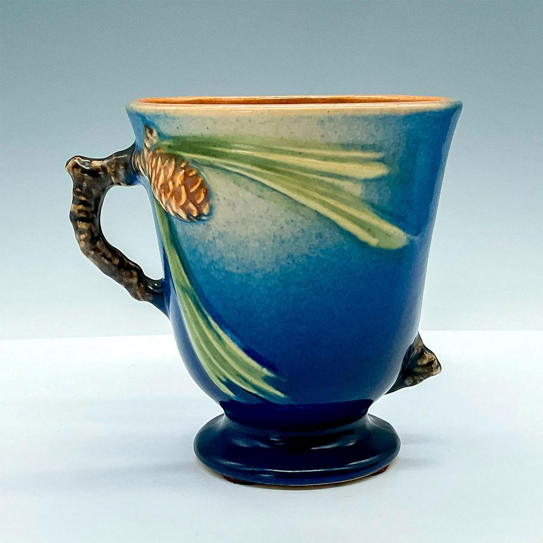 Roseville Pottery Vase, Blue Pinecone (1 of 3)