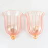 Pair of Large Vintage Venetian Murano Art Glass Wall Sconces