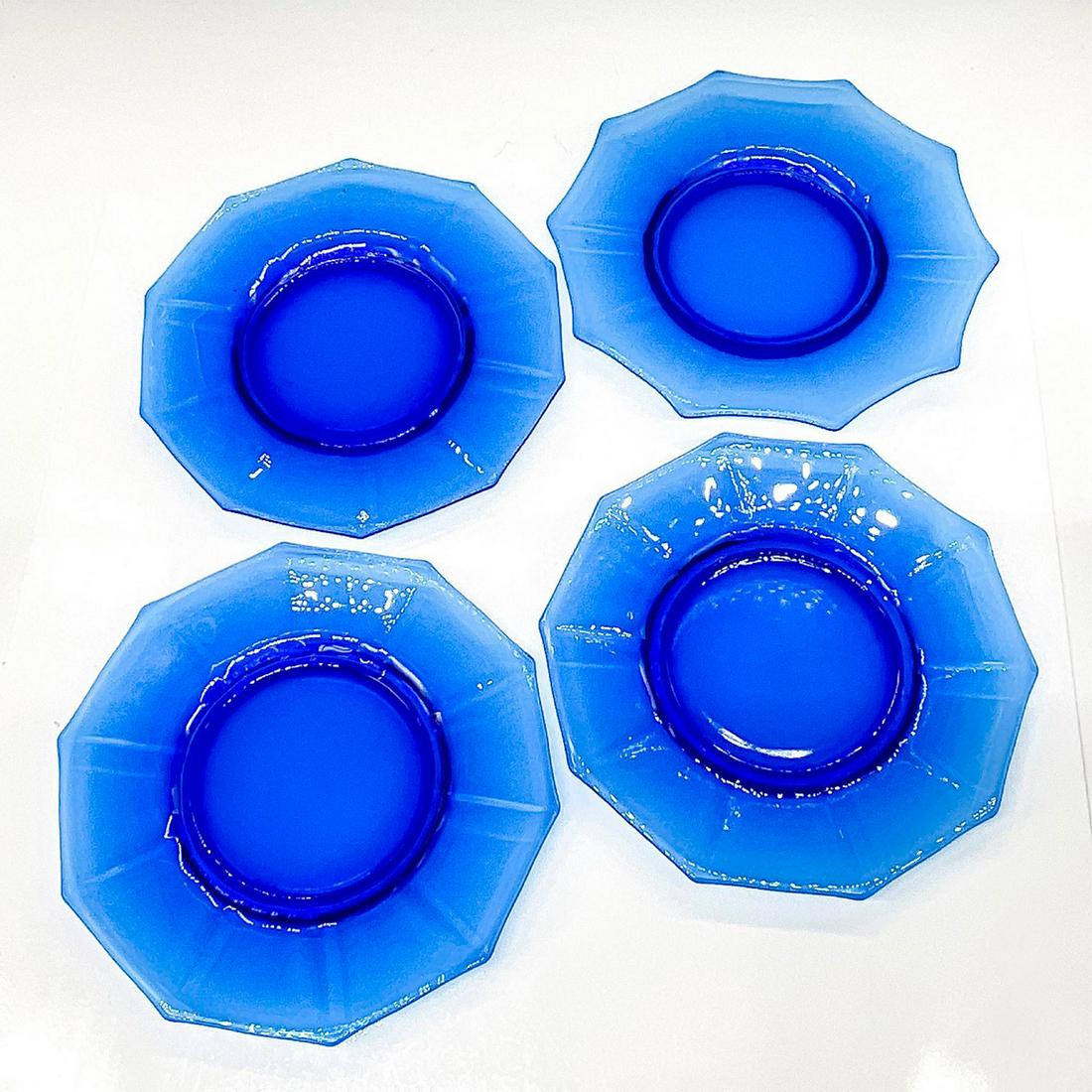 4pc Hazel Atlas Cobalt Blue Cambridge Plate (1 of 2)