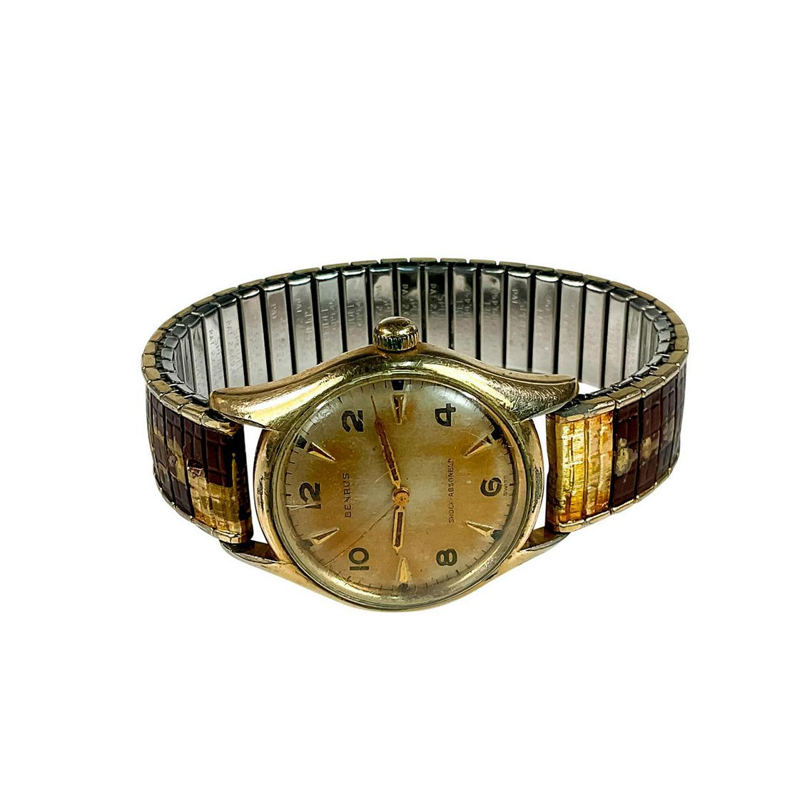 Bulova m7 10k rgp bezel stainless store steel back