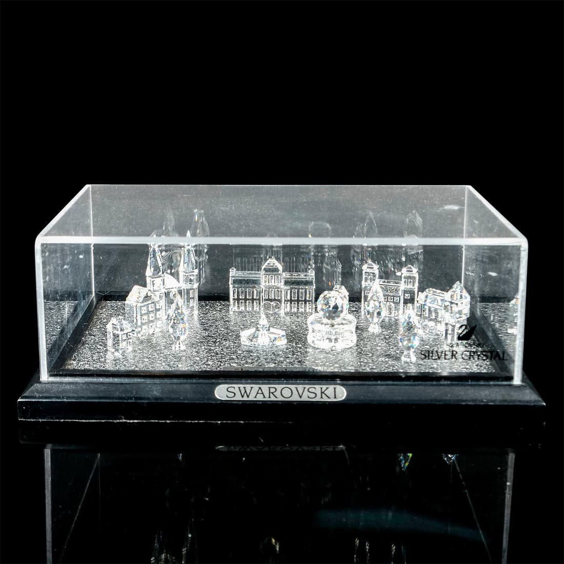 14pc Swarovski Crystal City + Display Case La Piccola Citta (1 of 4)