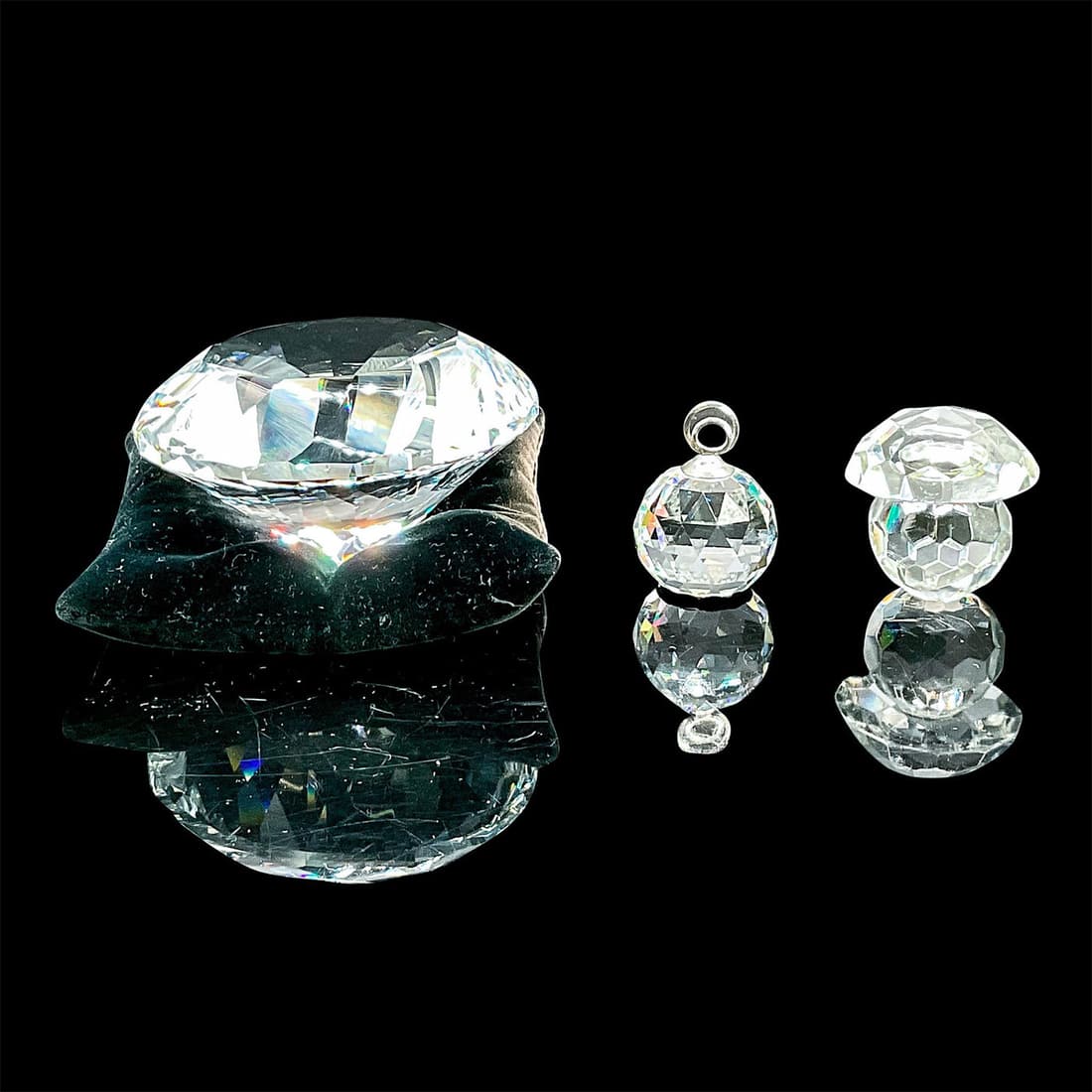 3pc Swarovski Crystal Paperweights and Photo Holder (1 of 3)