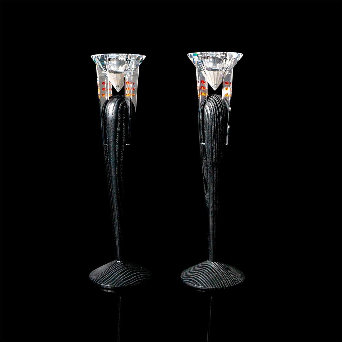 Pair of Swarovski Crystal Candleholders, Saturn 206211 (1 of 3)
