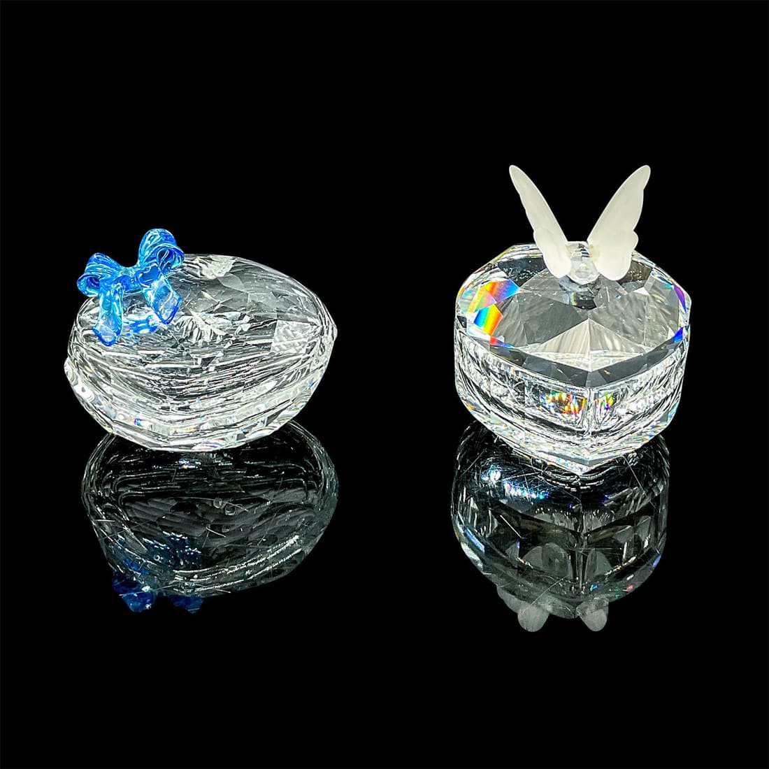 2pc Swarovski Crystal Figurines, Treasure Boxes (1 of 3)